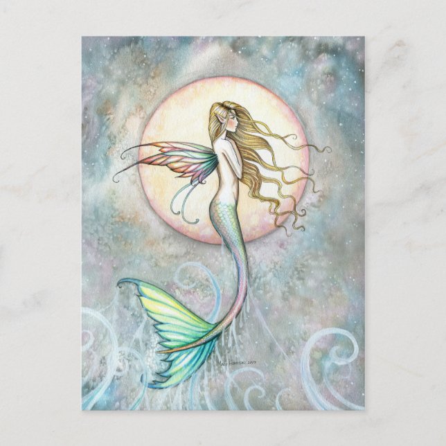 Tarjeta postal de sirena de Molly Harrison (Anverso)