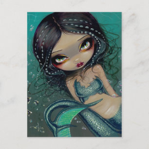 Tarjeta postal de sirena de Pearl Swirl