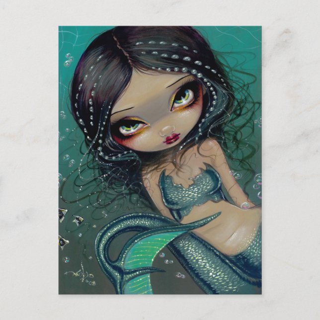 Tarjeta postal de sirena de Pearl Swirl (Anverso)