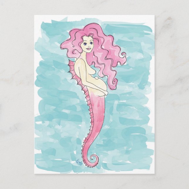 tarjeta postal de sirena embarazada (Anverso)