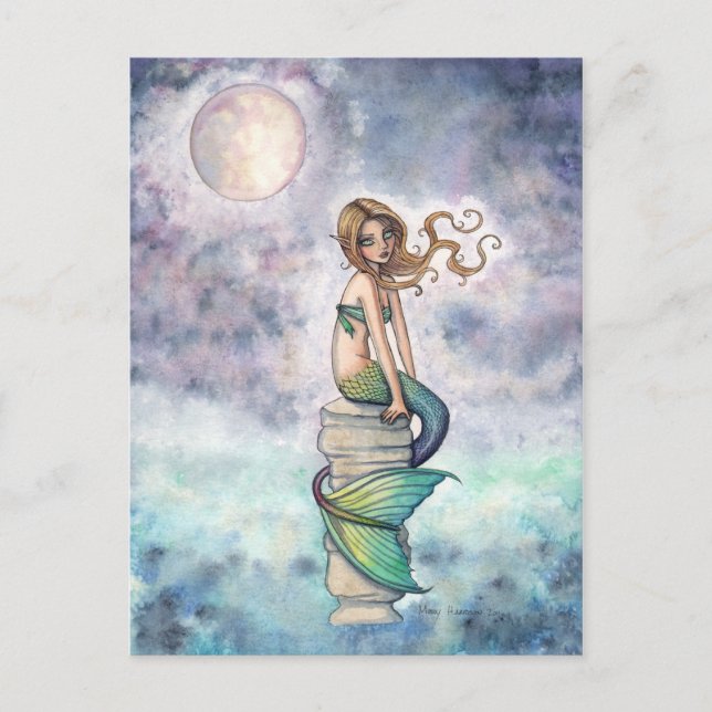 Tarjeta postal de sirena misteriosa (Anverso)