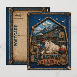 Tarjeta postal de Skagway Alaska Viajes Antiguos
