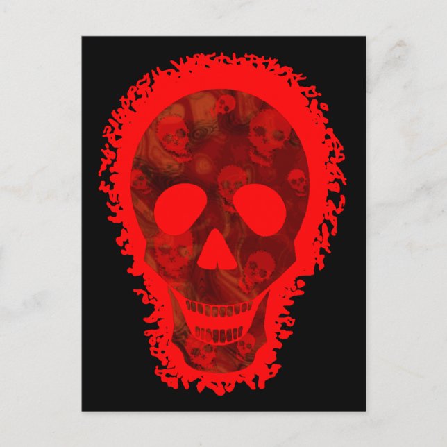 Tarjeta postal de Skull Specters Big Skull Red (Anverso)