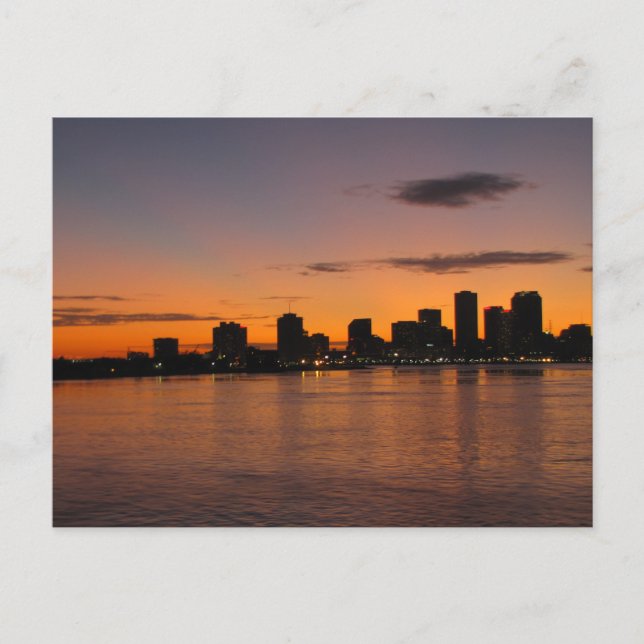Tarjeta postal de Skyline de Nueva Orleans (Anverso)
