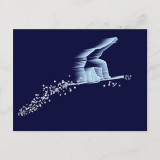 Tarjeta postal de snowboarder