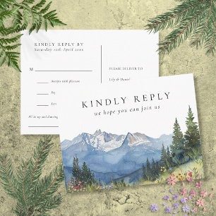 Tarjeta postal de solicitud de canción de montaña