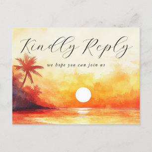 Tarjeta postal de solicitud de canción de puesta d