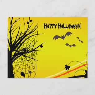 Tarjeta postal de Spider On Web Halloween