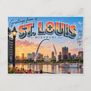 Tarjeta postal de St. Louis, Missouri con el Gatew
