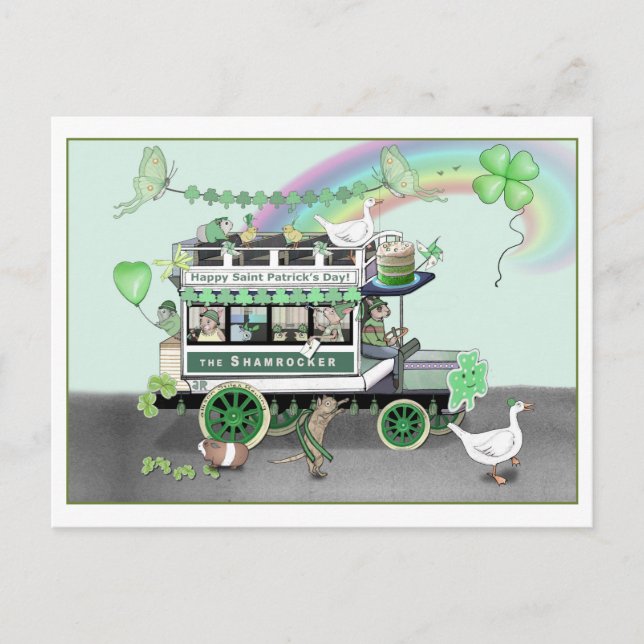 Tarjeta postal de St. Patrick's Day Shamrocker Omn (Anverso)