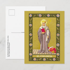 Tarjeta postal de Sta. Etheldreda (Audrey) (P 003)