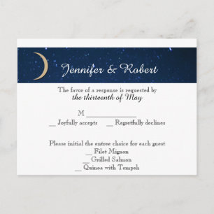 Tarjeta postal de Starry Night Wedding RSVP
