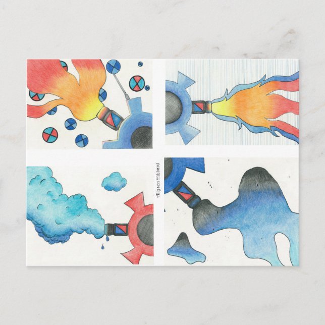 Tarjeta postal de Steam Punk (Anverso)