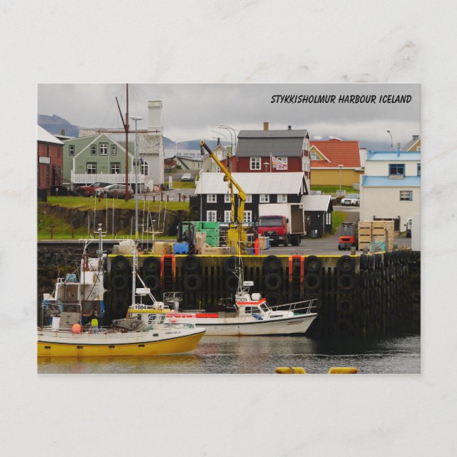 Tarjeta postal de Stykkisholmur Harbour Islandia (Anverso)