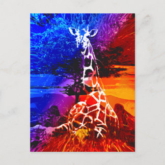 Tarjeta postal de sueño de Safari Giraffe