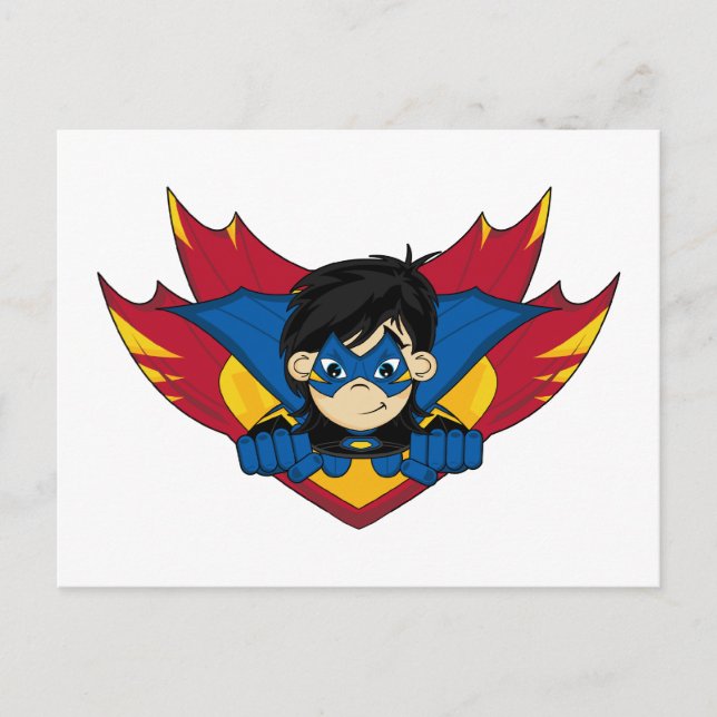 Tarjeta postal de superhéroe enmascarado (Anverso)