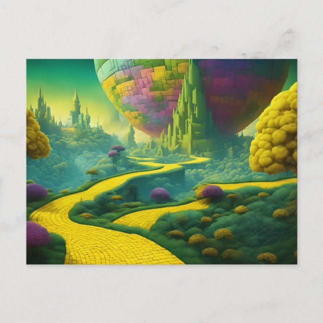 Tarjeta postal de Surf Landscape Fantasy (Anverso)