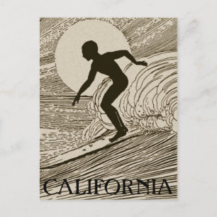 Tarjeta Postal de Surf Vintage