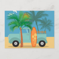 Tarjeta postal de surfista