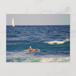 Tarjeta postal de surfista