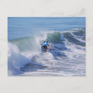 Tarjeta postal de surfista de California