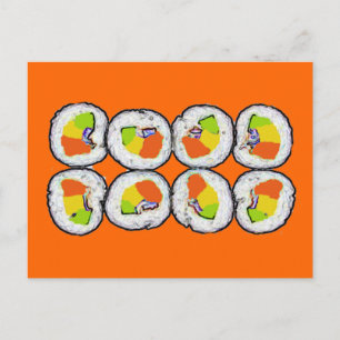 Tarjeta postal de Sushi Sushi