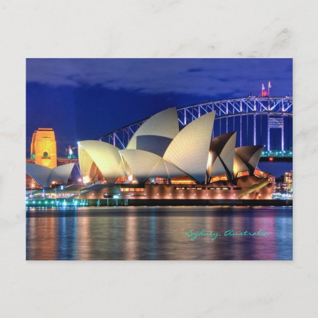 Tarjeta postal de Sydney, Australia (Anverso)