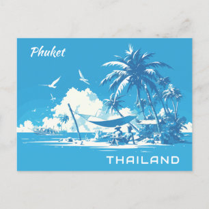 Tarjeta postal de Tailandia con texto personalizad
