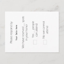 Tarjeta postal de Tall RSVP