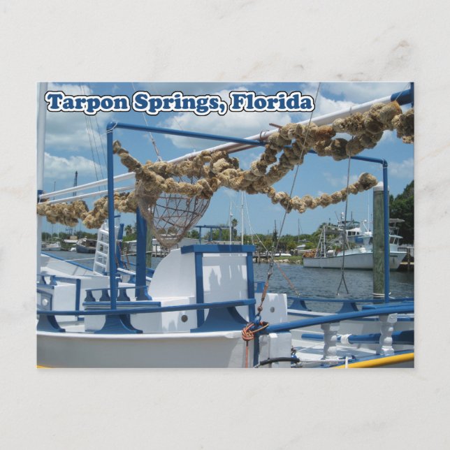 Tarjeta postal de Tarpon Springs Sponge (Anverso)