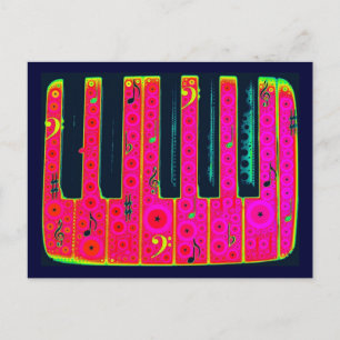 Tarjeta postal de teclas eléctricas