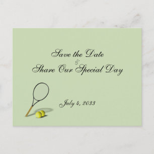 Tarjeta postal de tenis Save the Date