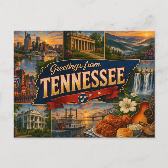 Tarjeta postal de Tennessee (Anverso)