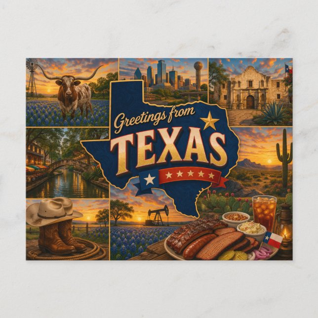 Tarjeta postal de Texas (Anverso)