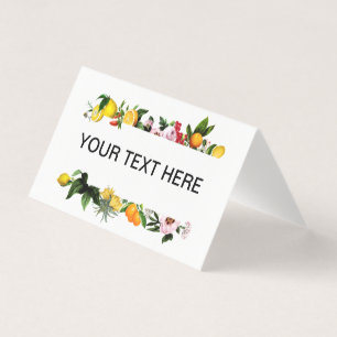 Tarjeta Postal de texto del personalizado de limón y marco