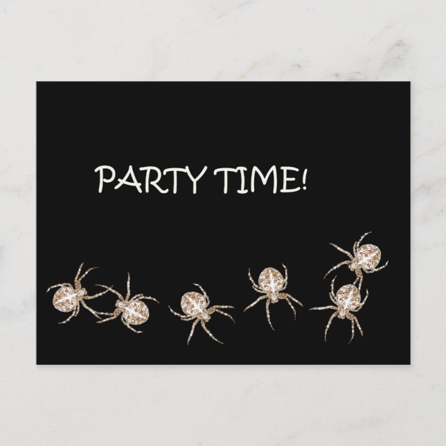 Tarjeta postal de tiempo de Fiesta araña (Anverso)