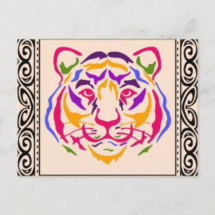 Tarjeta postal de tigre