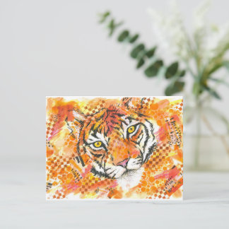 tarjeta postal de tigre