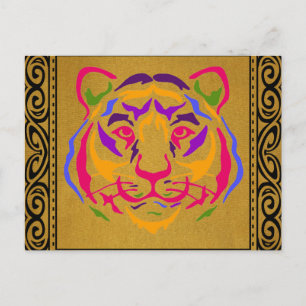 Tarjeta postal de tigre