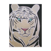 TARJETA POSTAL DE TIGRE BLANCO 2
