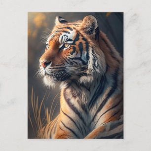 Tarjeta postal de tigre en la naturaleza