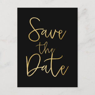 Tarjeta postal de tipo de letra de SAVE THE DATE n