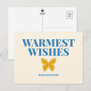 Tarjeta Postal de Tipografía con Deseos más Cálido