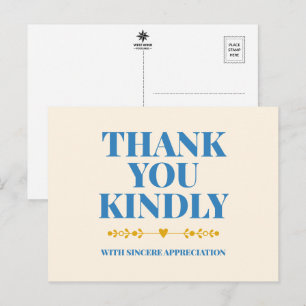 Tarjeta Postal de Tipografía Elegante 'Gracias ama