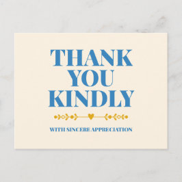 Tarjeta Postal de Tipografía Elegante 'Gracias ama