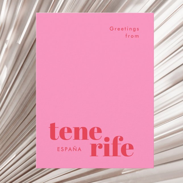 Tarjeta postal de tipografía moderna de Tenerife E (Subido por el creador)