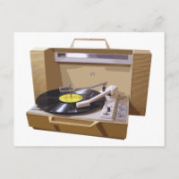 Tarjeta postal de tocadiscos