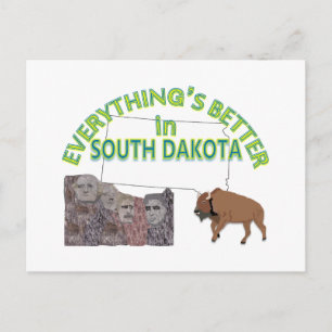 Tarjeta Postal de Todo es Mejor en Dakota del Sur