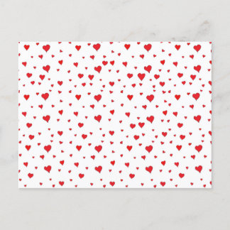 Tarjeta postal de todos los corazones rojos