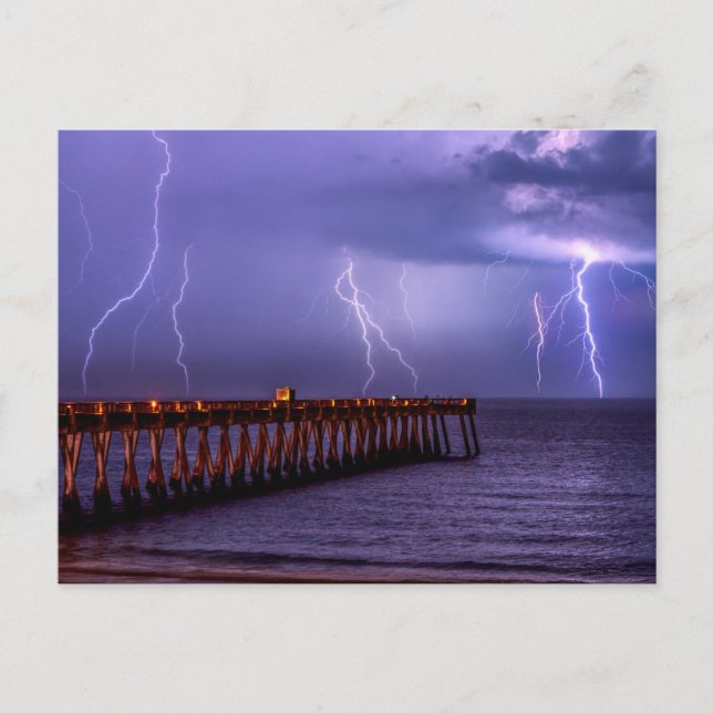 Tarjeta postal de tormenta eléctrica en Navarre Fl (Anverso)